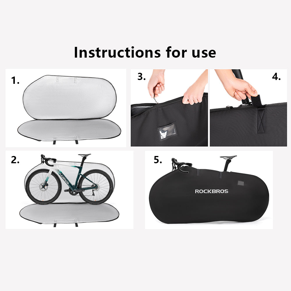 ROCKBROS D002 Road Mountain Bike Storage Bag Oxford Cloth Bicycle Carrying Bag ROCKBROS D002 Road Mountain Bike Storage Bag Oxford Cloth Bicycle Carrying Bag